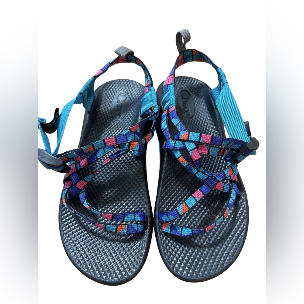 Chaco ZX/1 Eco Tread Break Teal Sandals - Picture 2 of 6